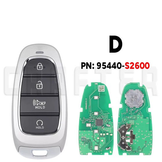 2021-2023 Hyundai Santa Fe / 4-Button Smart Key / PN: 95440-S2600 / TQ8-FOB-4F26 (AFTERMARKET)